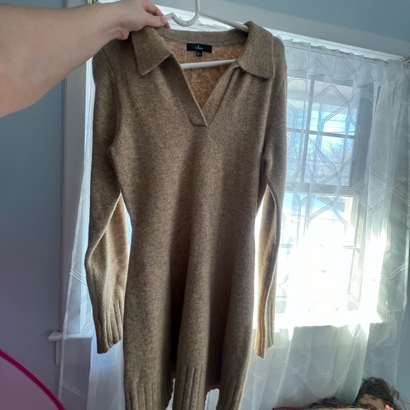 Lulu's Camel Knit Collared Sweater - Picture 1 of 3